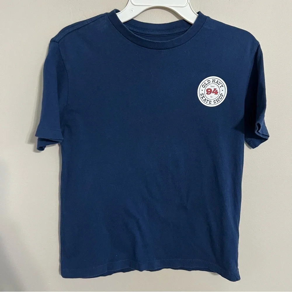Old Navy Boys Navy Blue Skate Shop '94 Logo T-Shirt size medium